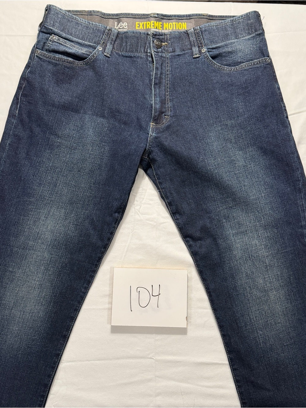 Lee Men's Slim Straight Jeans in Washed Dark Blue